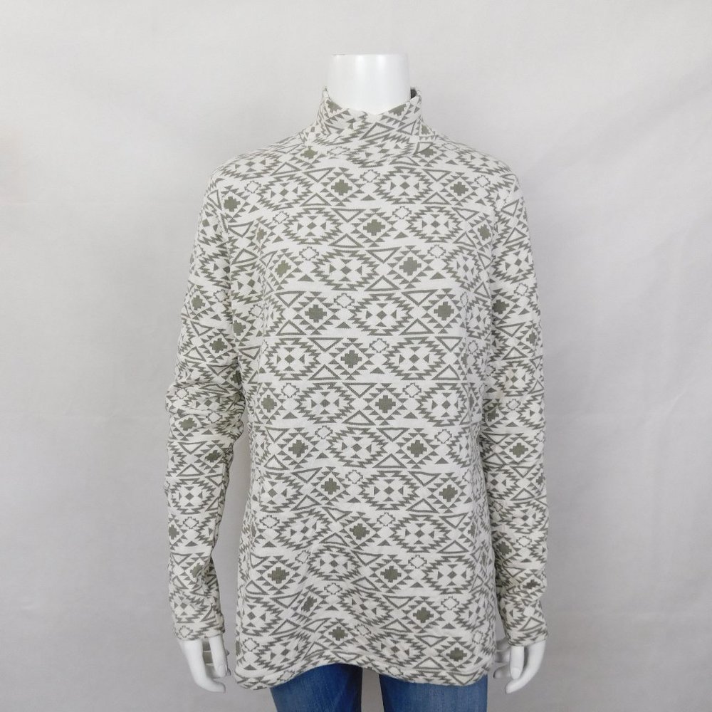 Duluth Aztec Turtleneck Sweater Coolmax Large